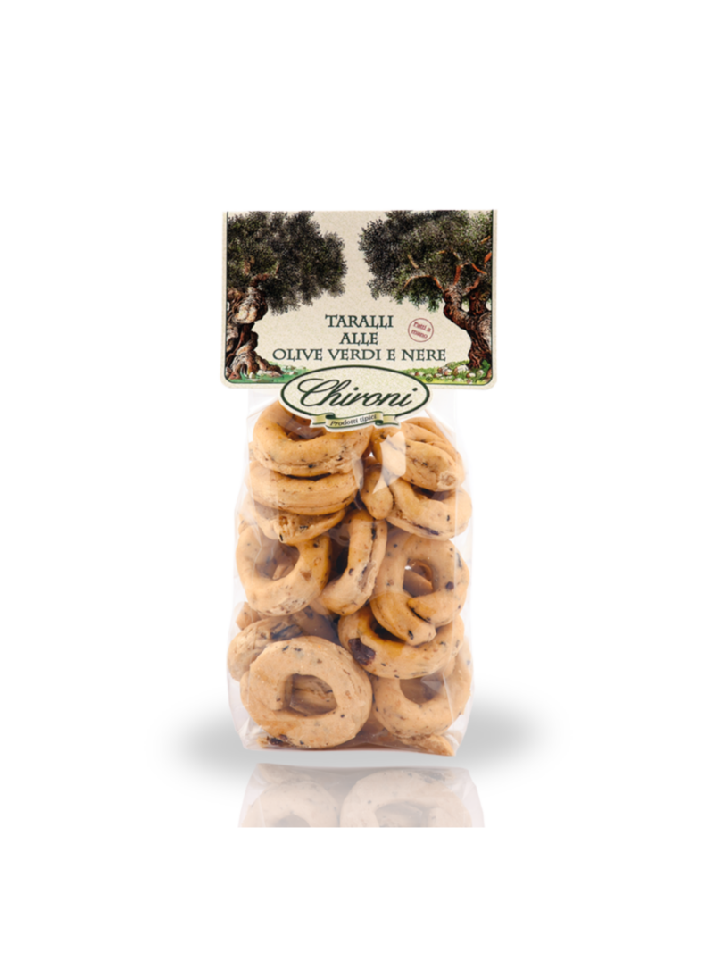 Taralli alle olive nere e verdi artigianali Pugliesi